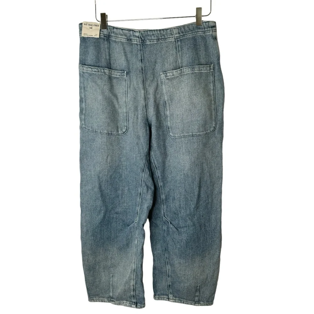 NWT We the free Free People Osaka mid rise barrel lightweight jean button fly 29 - Picture 10 of 14